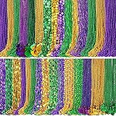 Lemosae 700 Pcs Mardi Gras Beads Necklaces Bulk Mardi Gras Decorations for Masquerade Costume Party Carnival Parade Purple Gold Green Decoration St Patrick Day Celebrations Supplies