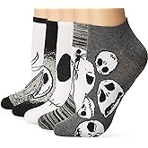 Disney Women's Nightmare Before Christmas No Show Socks (5 Pack)