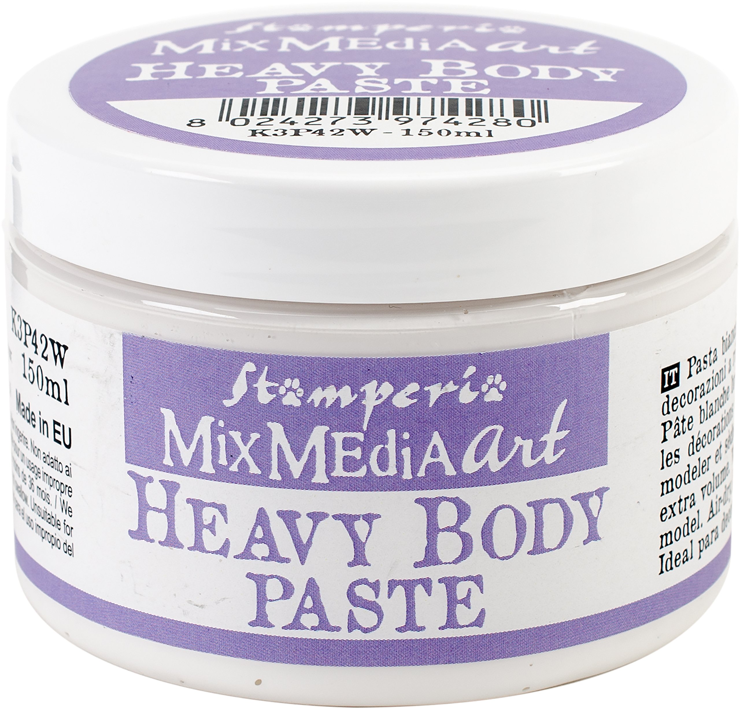 Stamperia International KFT Heavy Body Paste 150Ml-White, Multicoloured, 5x7 cm
