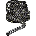 Fitvids Battle Rope 1.5Inch 2 Inch Diameter Poly Dacron 30 FT, 40 FT, 50 FT Length, Heavy Ropes for Home Gym and Workout