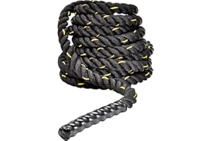Fitvids Battle Rope 1.5Inch 2 Inch Diameter Poly Dacron 30 FT, 40 FT, 50 FT Length, Heavy Ropes for Home Gym and Workout