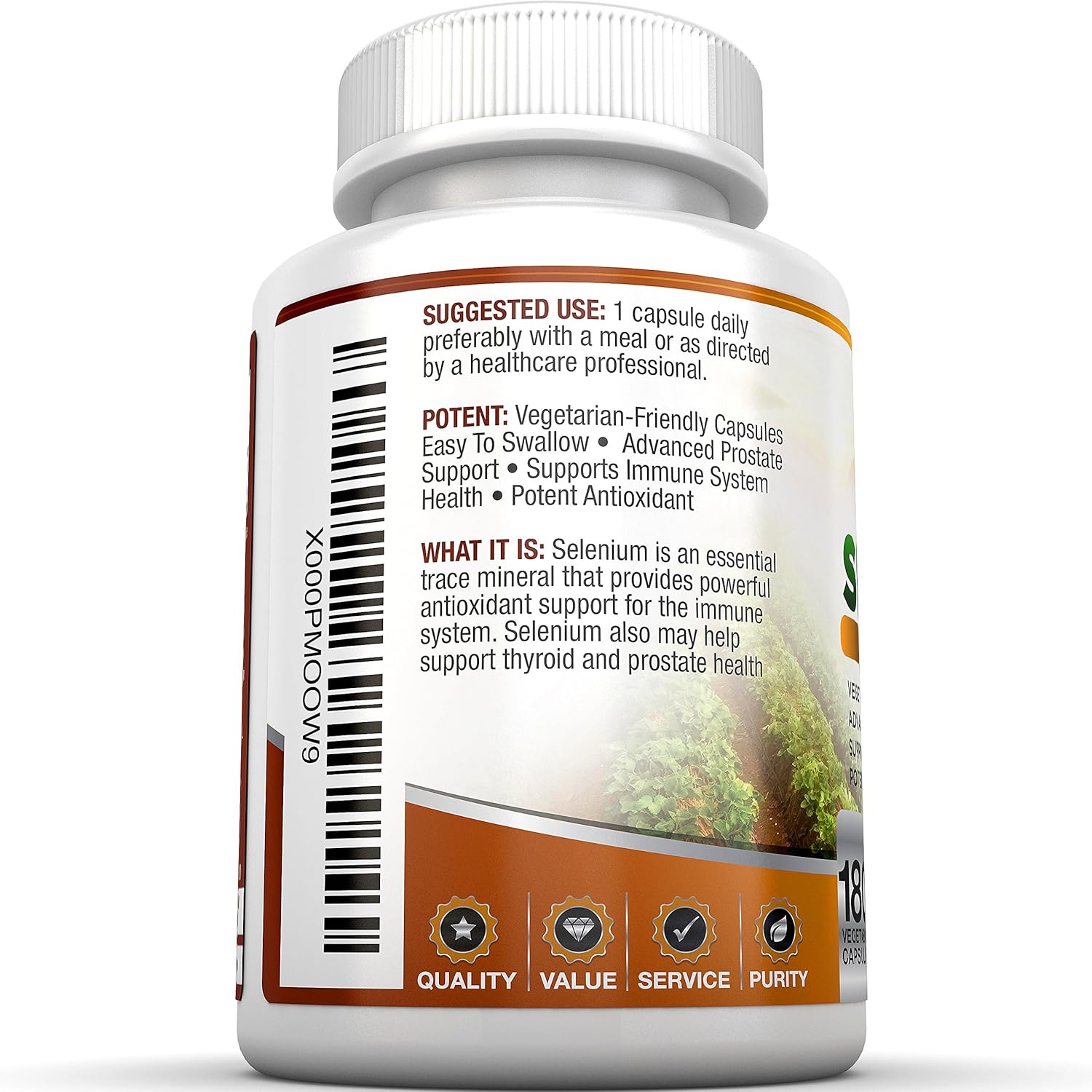 BRI Nutrition Selenium - Natural Antioxidant Supplements Helps to Fortify Immune System, Maintain Heart Health & Combat Free Radical Damage - 200mcg, 180 Vegetable Cellulose Capsules: Health & Personal Care