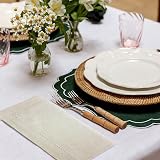 Linen Clubs Flax Dinner Napkins 12 Pack, 70% Cotton, 50x50 CM, Natural Color view 6