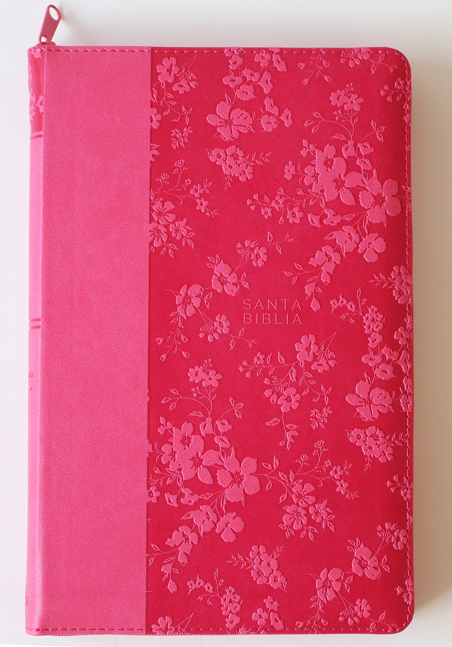 Biblia Reina Valera 1960 letra grande. Símil piel fucsia, cremallera, índice, manual / Spanish Bible RVR 1960. Handy Size, Large Print, Leathersoft (Spanish Edition)