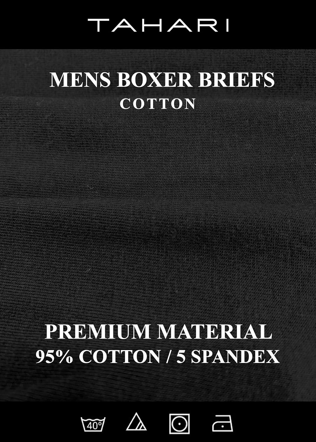 Tahari Mens Underwear Multi Pack Premium Comfort Cotton Boxer Brief Set Available in S,M,L,XL: Clothing