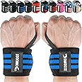 DMoose Fitness Wrist Wraps for Weightlifting - IPL Approved Premium Lifting Straps with Thumb Loops for Powerlifting, Bodybuilding & Weight Lifting, Compression Gym Wrist Support for Working Out