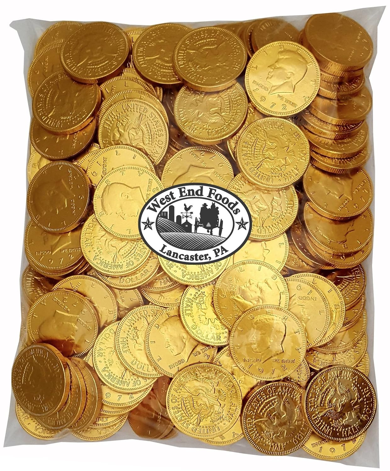 West End Foods Bulk Milk Chocolate Gold Coins Candy (2 lb) for Kids