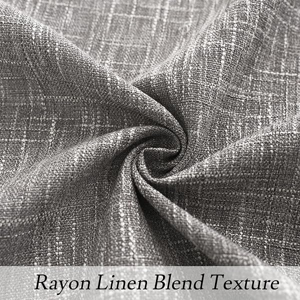 VISION HOME GREY OMBRE WINDOW CURTAINS LINEN TEXTURE GRADIENT LIGHT FILTERING SEMI SHEER CURTAINS 84 INCH LENGTH FOR LIVING ROOM BEDROOM ROD POCKET,CREAM WHITE TO GRAY,50″ WX84 L EACH,2 PANELS