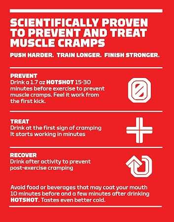 Amazon.com: HOTSHOT, 12PK, Prevent and Treat Muscle Cramps, 1.7oz ...