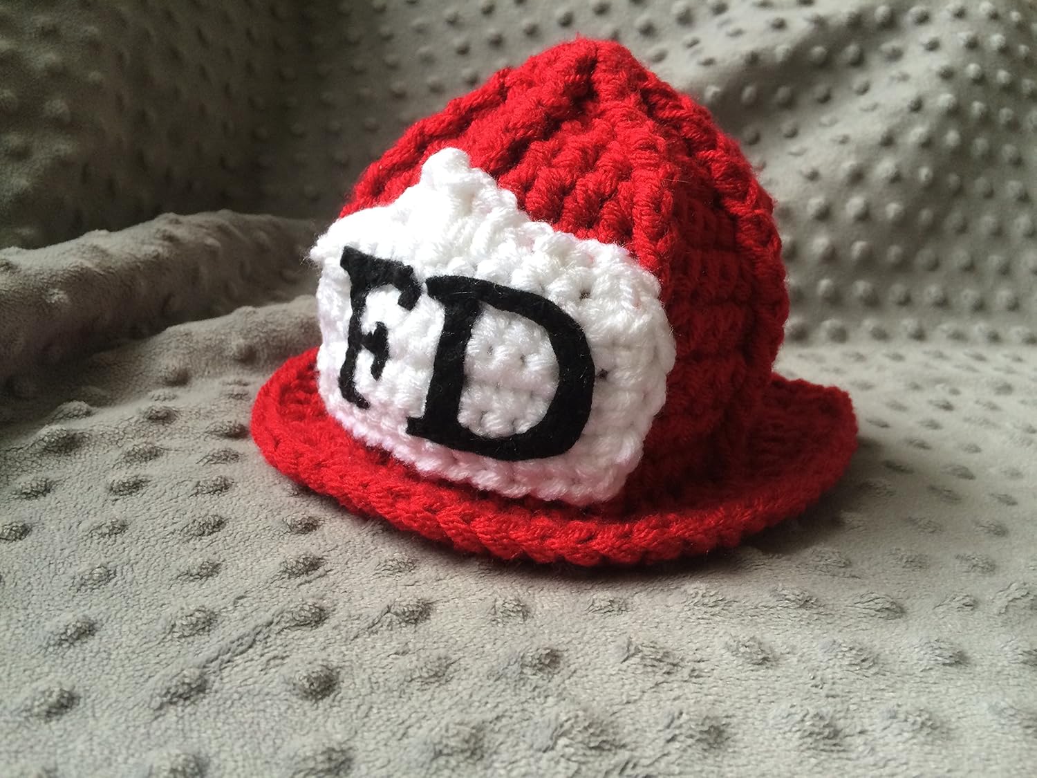crochet fireman hat