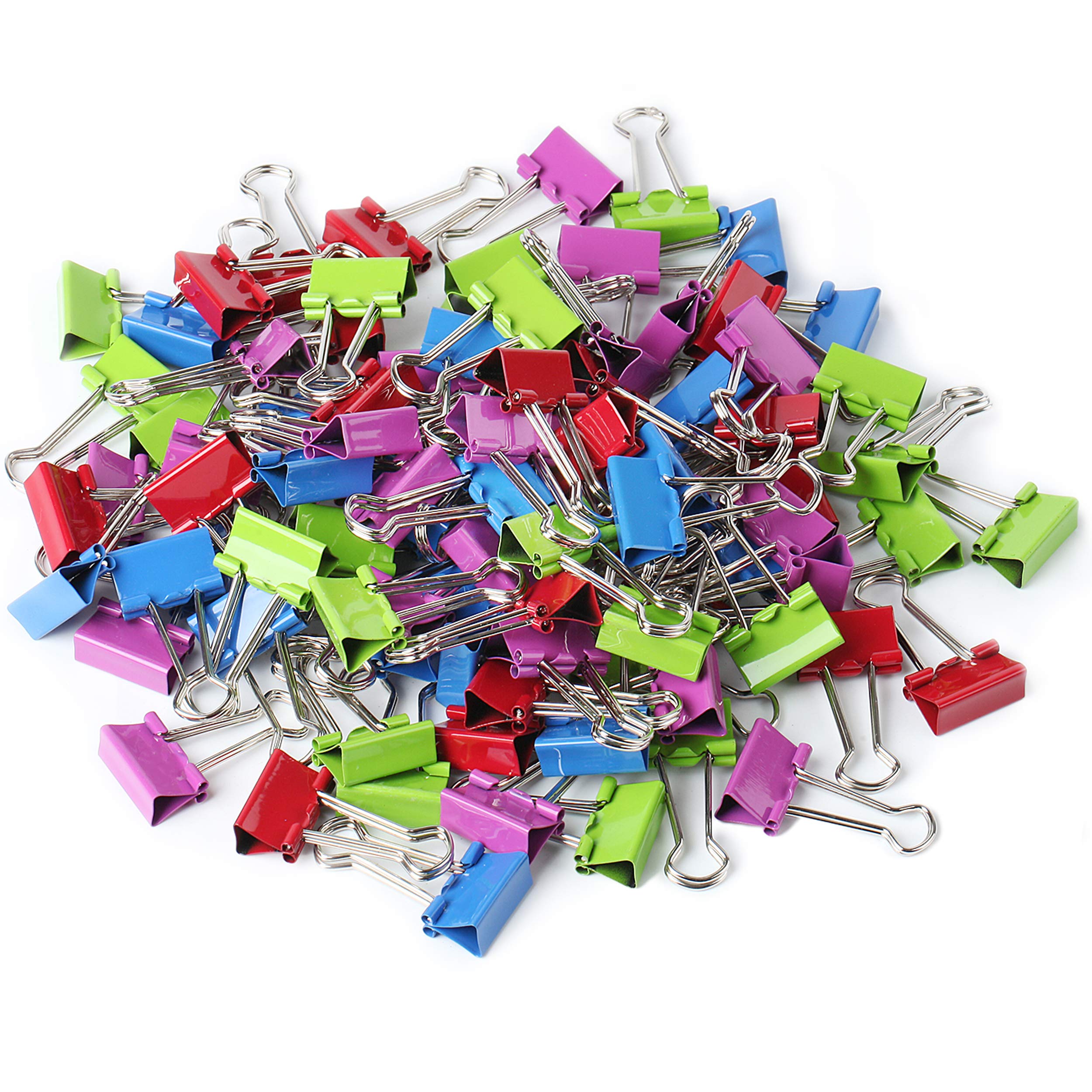 Photo 1 of Mr. Pen Colored Binder Clips - 0.75' (3/4 inch), 100 Pack - Colorful Binder Clips in Small Size - Office Supplies