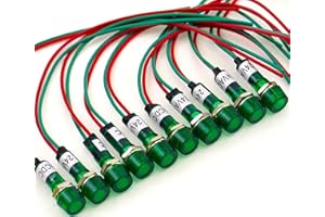 10 YC-9WRT-1G-120-10 YuCo CE Listed 9MM Compact Panel Mount Indicator LED Pilot Light Green 120V AC/DC