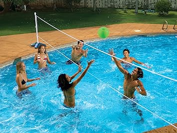 Toys Games Pool Volleyball Game Water Fun Ball Net Kids Outdoor