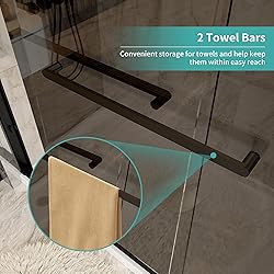62-66" W x 76" H Semi-Frameless Double Sliding