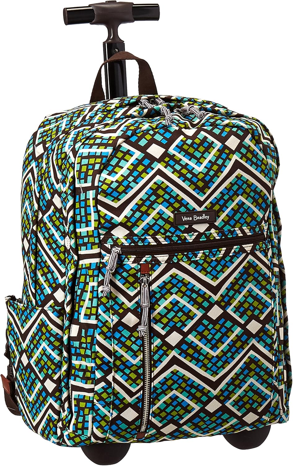 Vera Bradley Women's Lighten Up RollingBackpack, Rain Forest