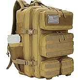 MoonWang 55L Tactical Backpack Heavy Duty Military Rucksack Molle Backpack 3 Day Assault Pack for Work Outdoors