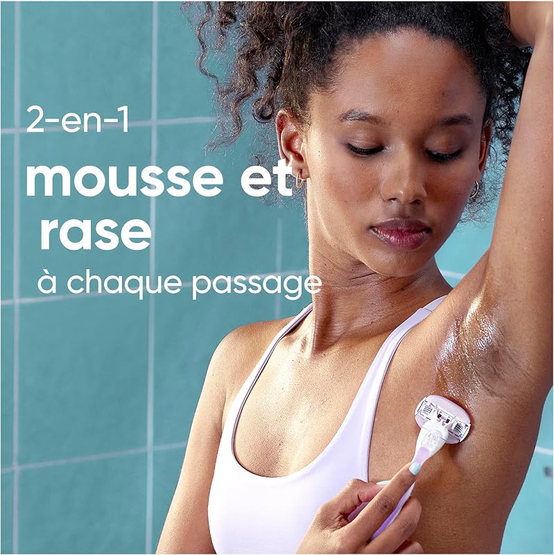 Rasoir Femme ComfortGlide Breeze, 6 Recharges, Violet