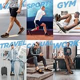 Get Fit Men’s Lightweight Cushioned Trainers - Breathable Mesh - Black/Orange - view 7