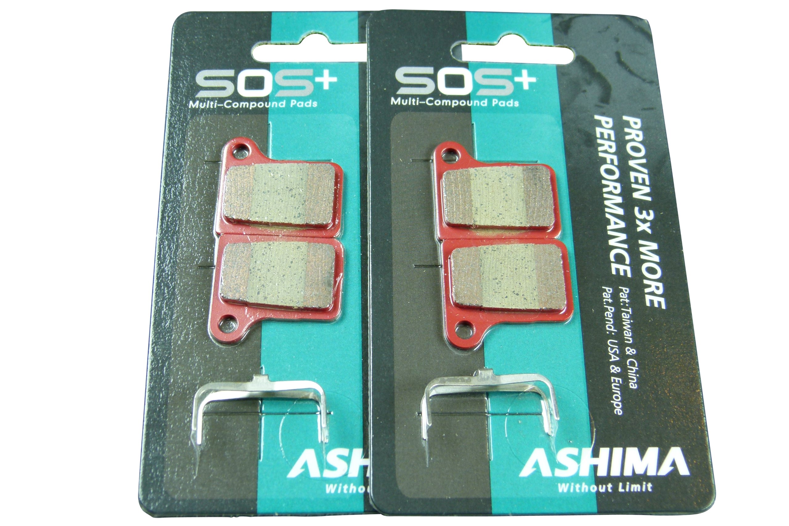 Ashima Sos Pads - Shimano Deore M555 Disc Brake Pads,Black,7 x 4 x 1 centimetres