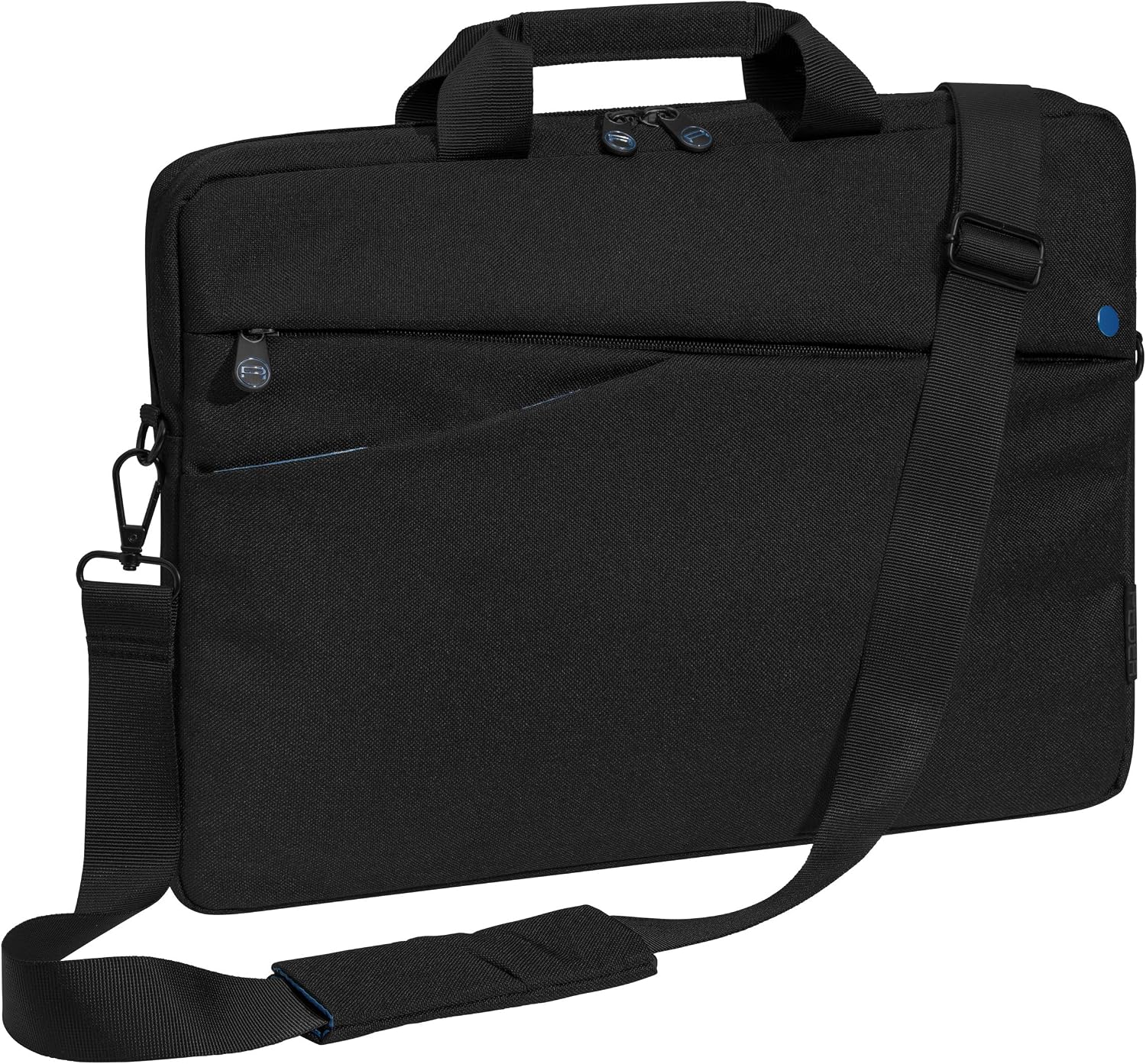 Pedea, Laptop Bag *Fashion* Notebook Bag up to 15.6 Inches, Laptop Shoulder Bag with Shoulder Strap, Laptop Sleeve Black/Blue