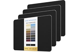 KING MOUNTAIN Canvas Repair Patch 9 x11 Inch 4 Pcs Self-Adhesive Waterproof Fabric Patch for Sofas, Tents, Furniture,Tote Bags, Car Seats (Black)