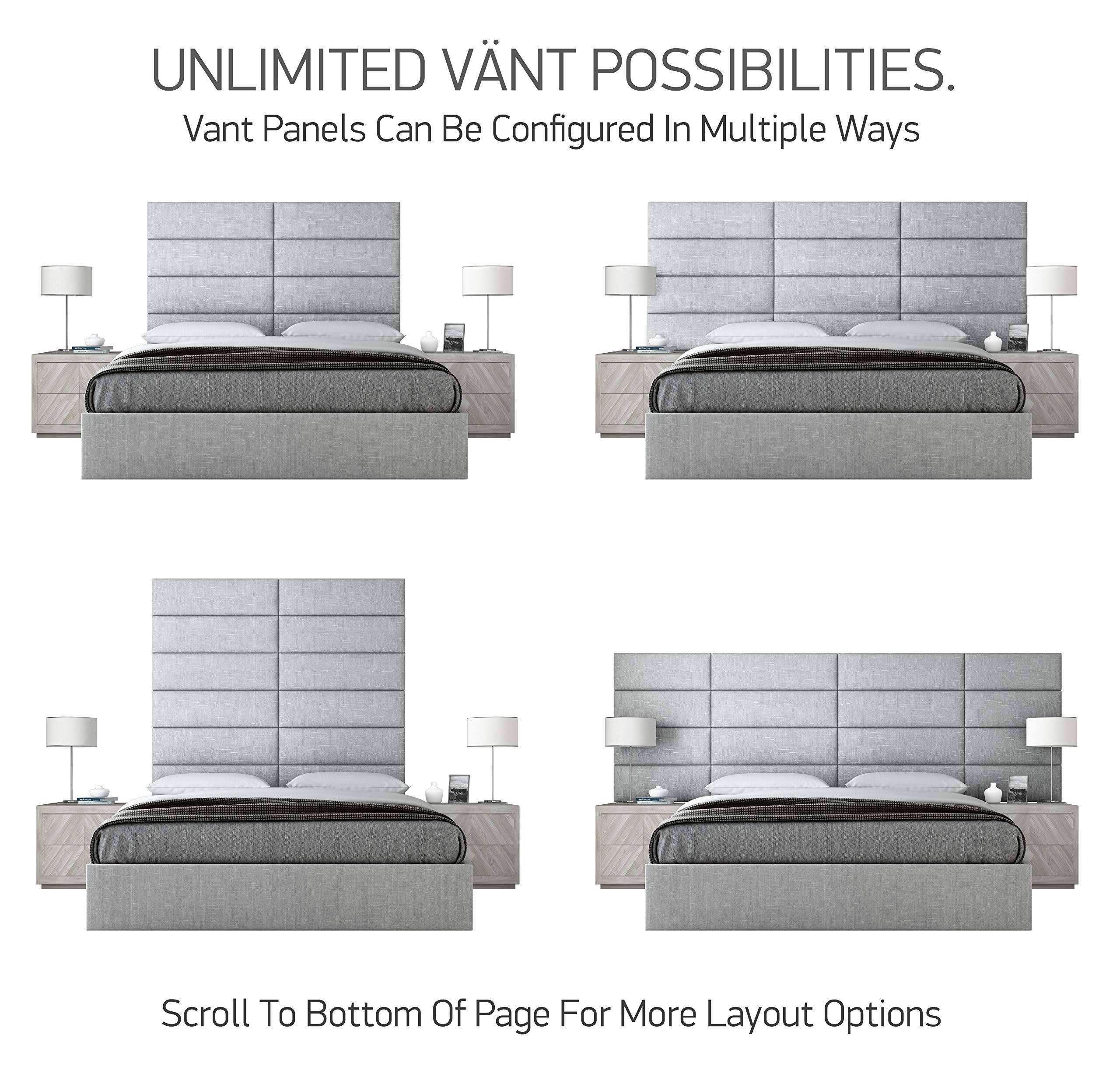 Vänt Upholstered Wall Panels King/Cal King Size Wall Mounted