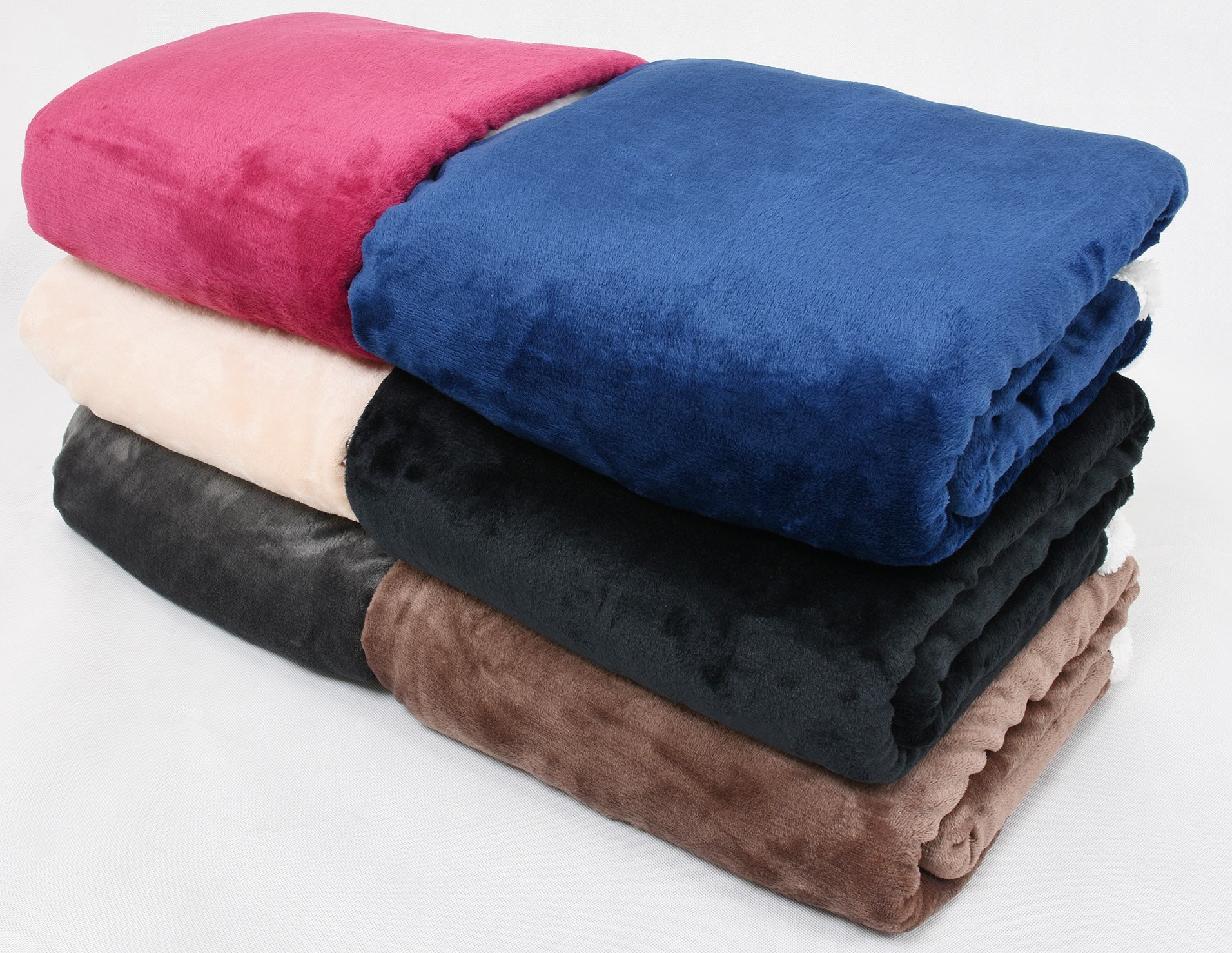 Mink Fleece Blanket, Reversible Sherpa Throw Large for Sofa Bed, Super Soft All Season Comfort Caring Gift, 127cm x 152cm (50\