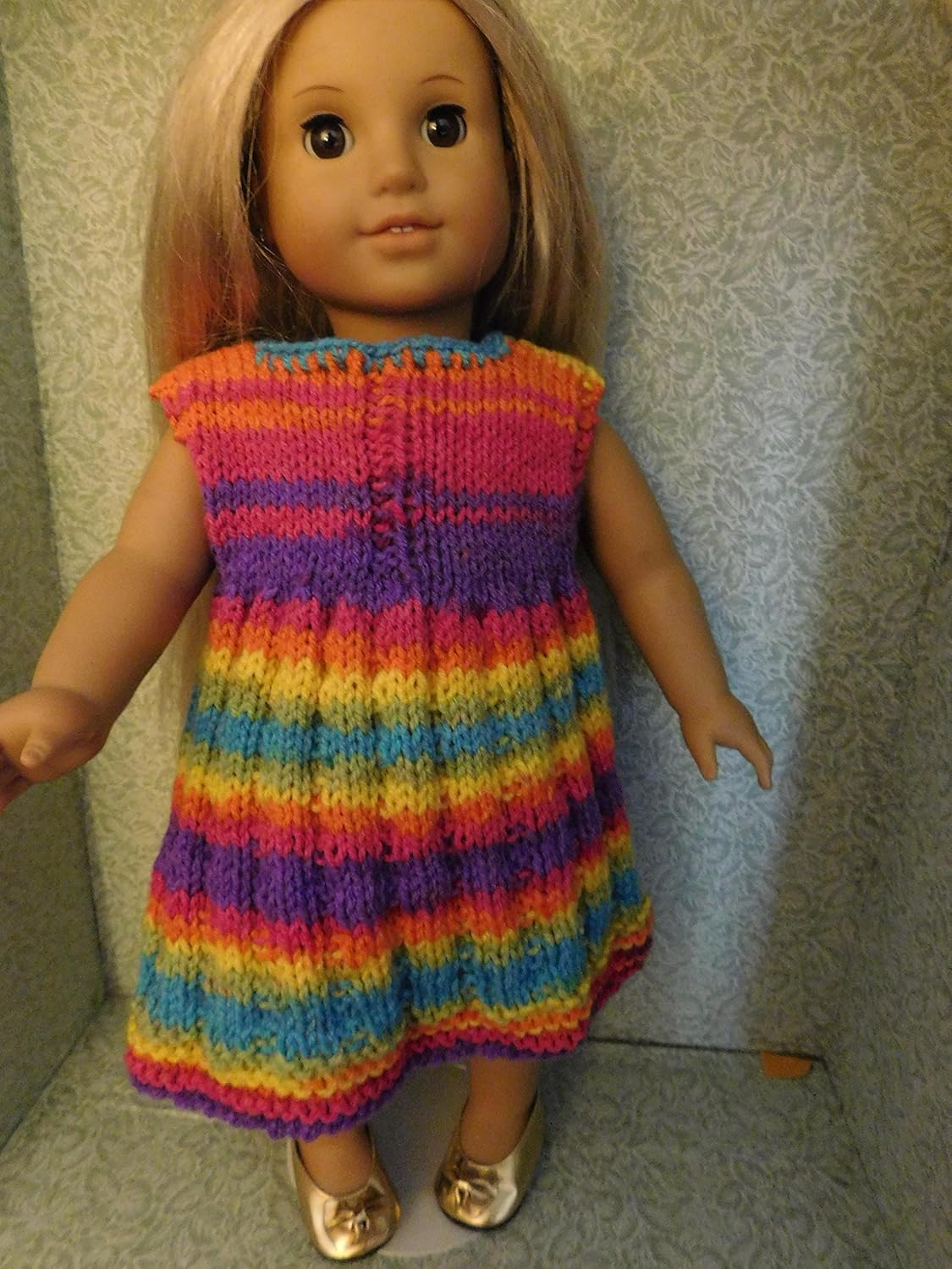 knitted doll dress