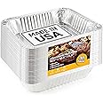 eHomeA2Z Aluminum Pans Disposable Half Size (30 Pack) 9" x 13" Prepping, Roasting, Food, Storing, Heating, Cooking, Chafers, 