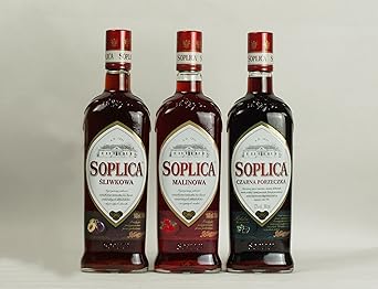 Soplica Fruchtmix: Pflaume, Himbeere, Schwarze Johannisbeere | Polnischer Geschmackswodka | je 32%, 0,5 Liter