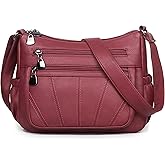Crossbody Purse for Women Ladies Soft PU Leather Shoulder Bag Medium Roomy Handbag Fashion Tote Top Handle Satchel