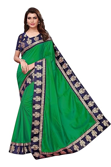 Winza Designer Womens Papper Silk Saree With Blouse (PAPER JHUMKI)