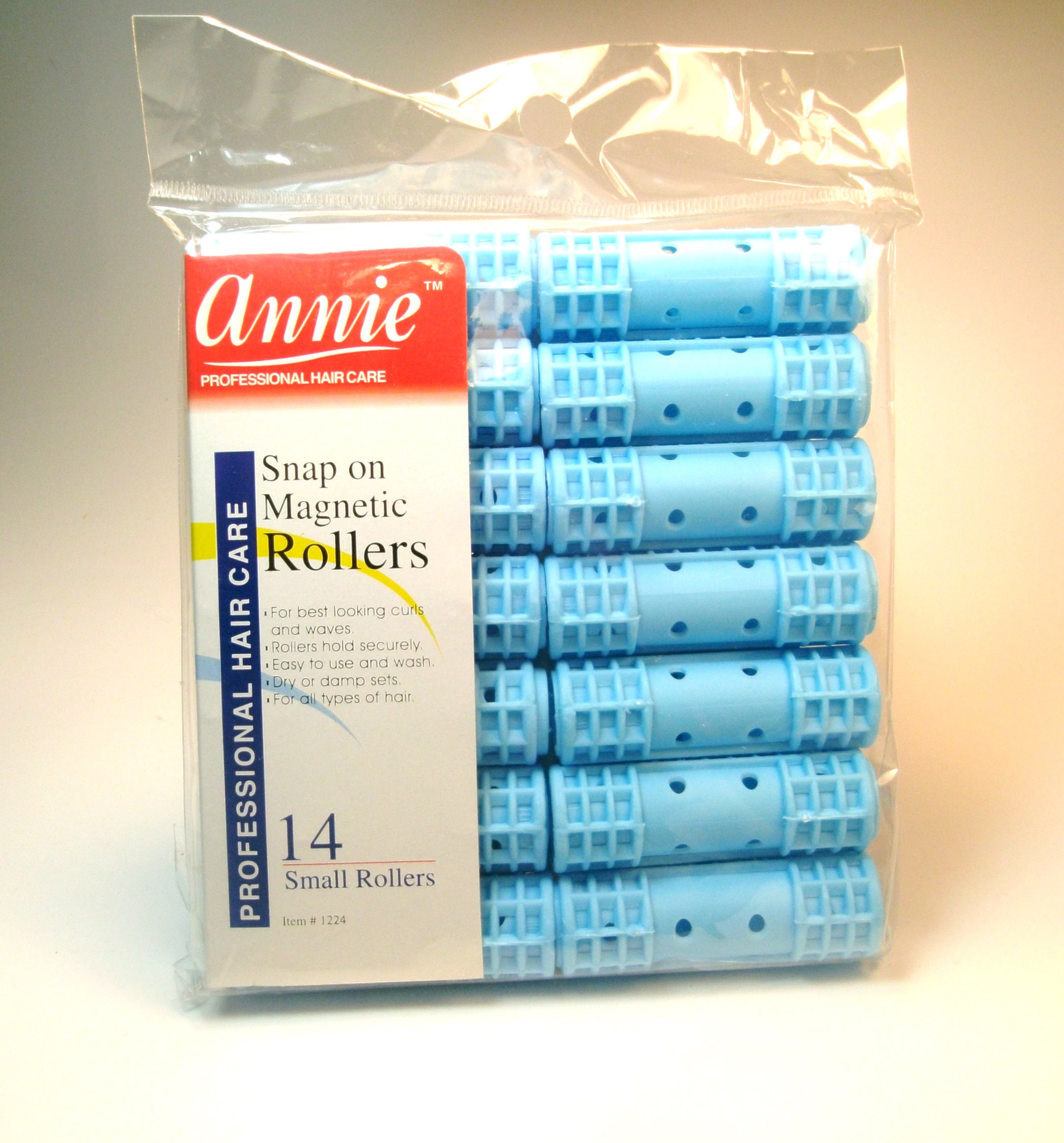 Annie Snap on Rollers 1 1/2" Black 6pack Hair