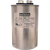 USA Dual Run Capacitor 70+10 UF - 370 VAC 2-1/2 Inch Round | OneTrip Parts 70/10 MFD-370 VAC Universal Replacement 2-1/2" Diameter Round
