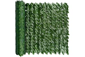 I COVER iCover Artificial Ivy Privacy Screen for Fence, 39x118in Strengthened Joint Prevent Leaves Falling Off, Faux Hedge Panels Greenery Vines, Decorative Fences for Outdoor, Garden