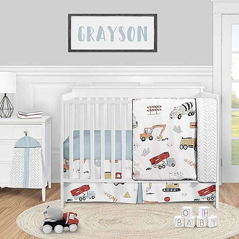 construction baby bedding