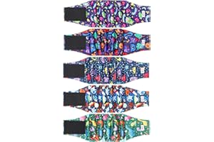 GRECLE 5 Pack Dog Diapers Male Reusable, Premium Belly Bands for Male Dogs, High Absorbing Male Dog Pee Wraps for Doggie in Incontinence or Excitable Urination and Training Cartoon XS