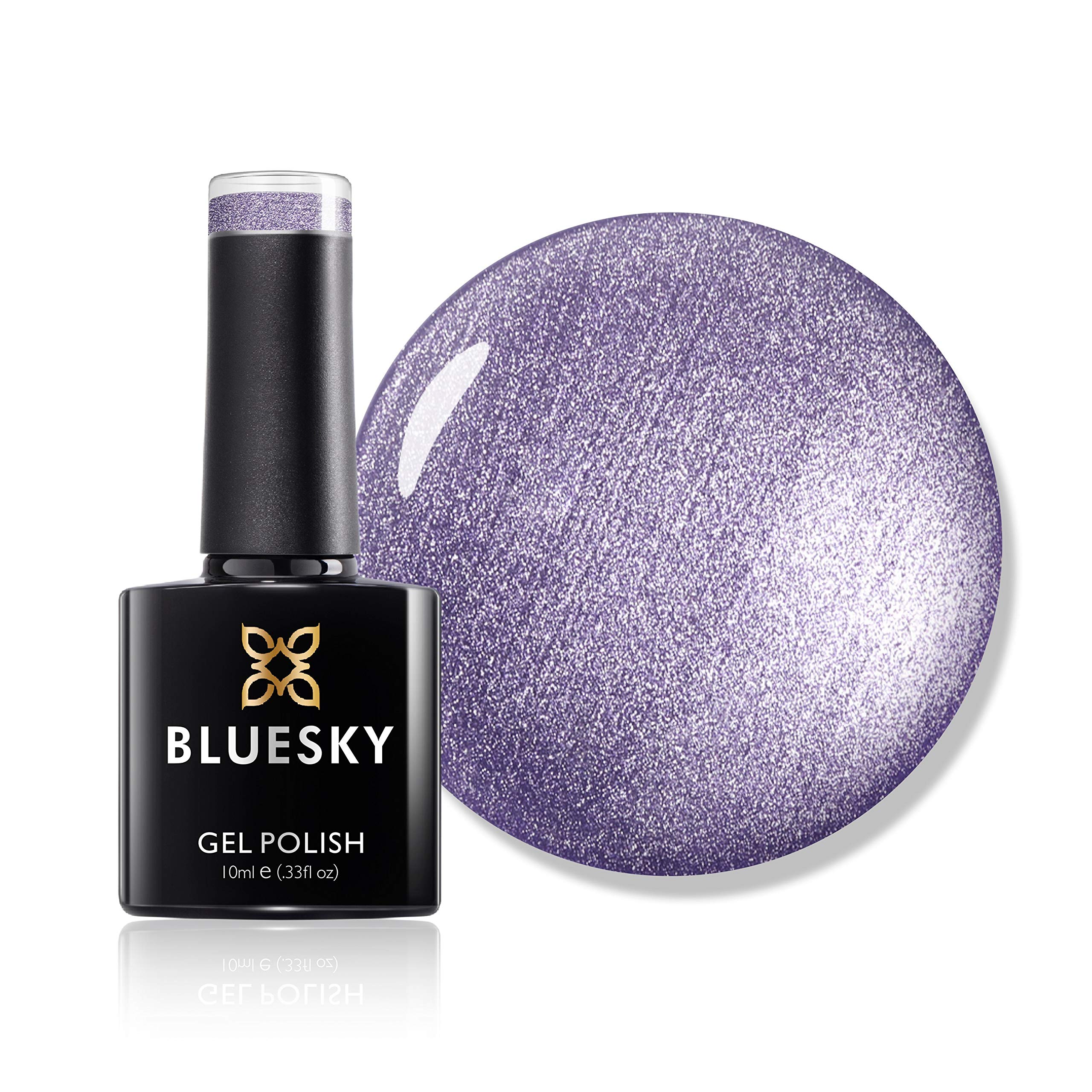 Bluesky Gel Nail Polish, Spring 2021 Collection, Swan Dance Ss2111, 10 ml, Purple, Lilac, Shimmer, Metallic (Requires Curing Under LED or UV Lamp)