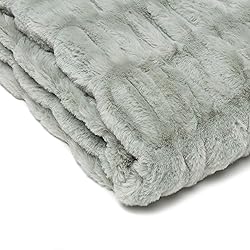 Chanasya Premium Ruched Faux Fur Throw Blanket