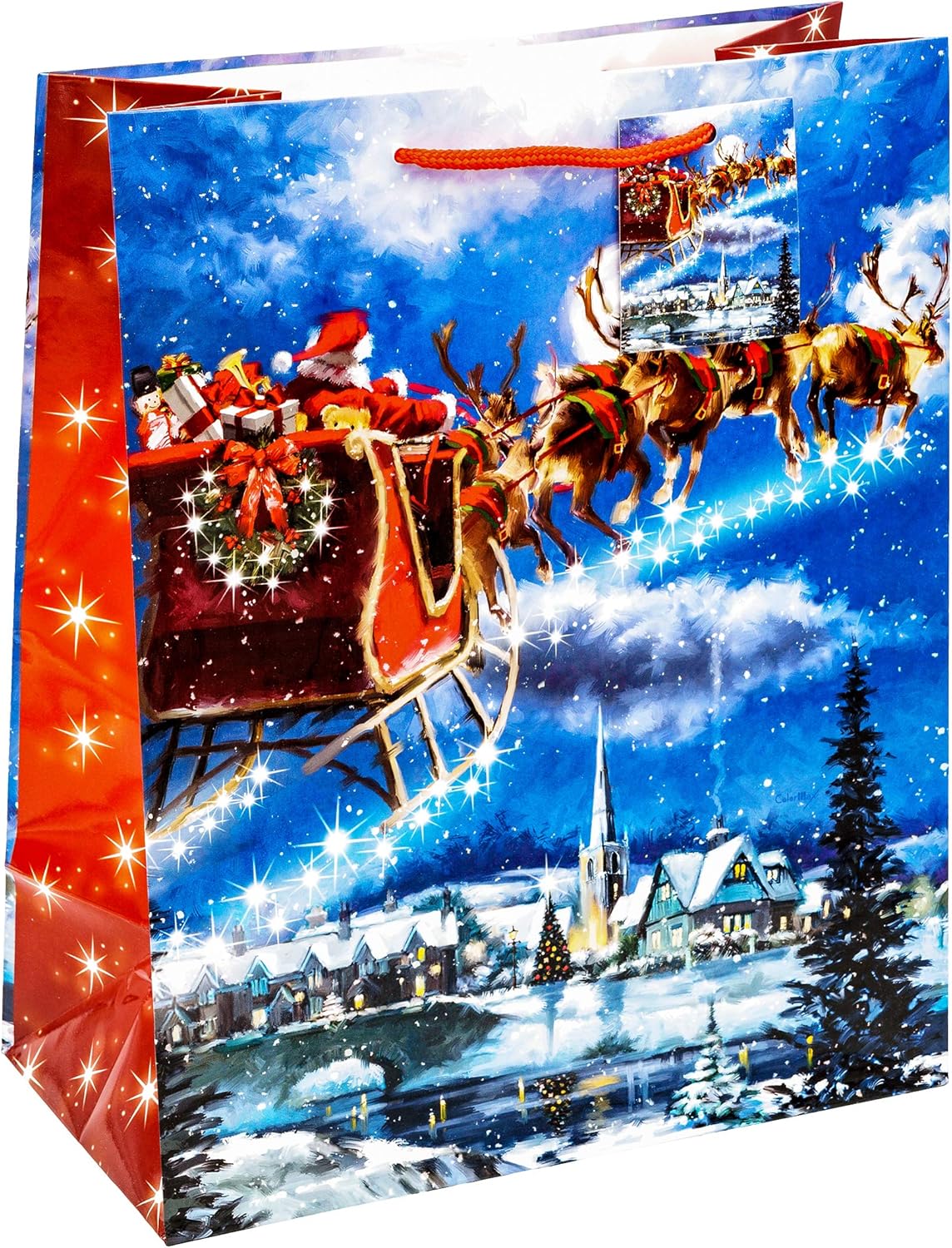 TSI 84317 Gift Bags Christmas No 7, Pack of 12, Size: Large (10 x 5.5 x 12.5 inch), Motif Christmas series 7, 1 count (Pack of 12) - Image 3