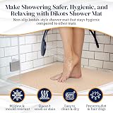 Dikots Corner Shower Mat 60x60 cm Non Slip Mould Resistant White view 5