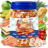 11.6 oz Dried Ramen Toppings with Seafood &amp; Vegetables for Soups &amp; Pizza | 11 Mixed Dehydrated Seafood and Vegetables with Shrimp, Crab and Fishcake, Add Savory Texture to Salads and Camping Meals