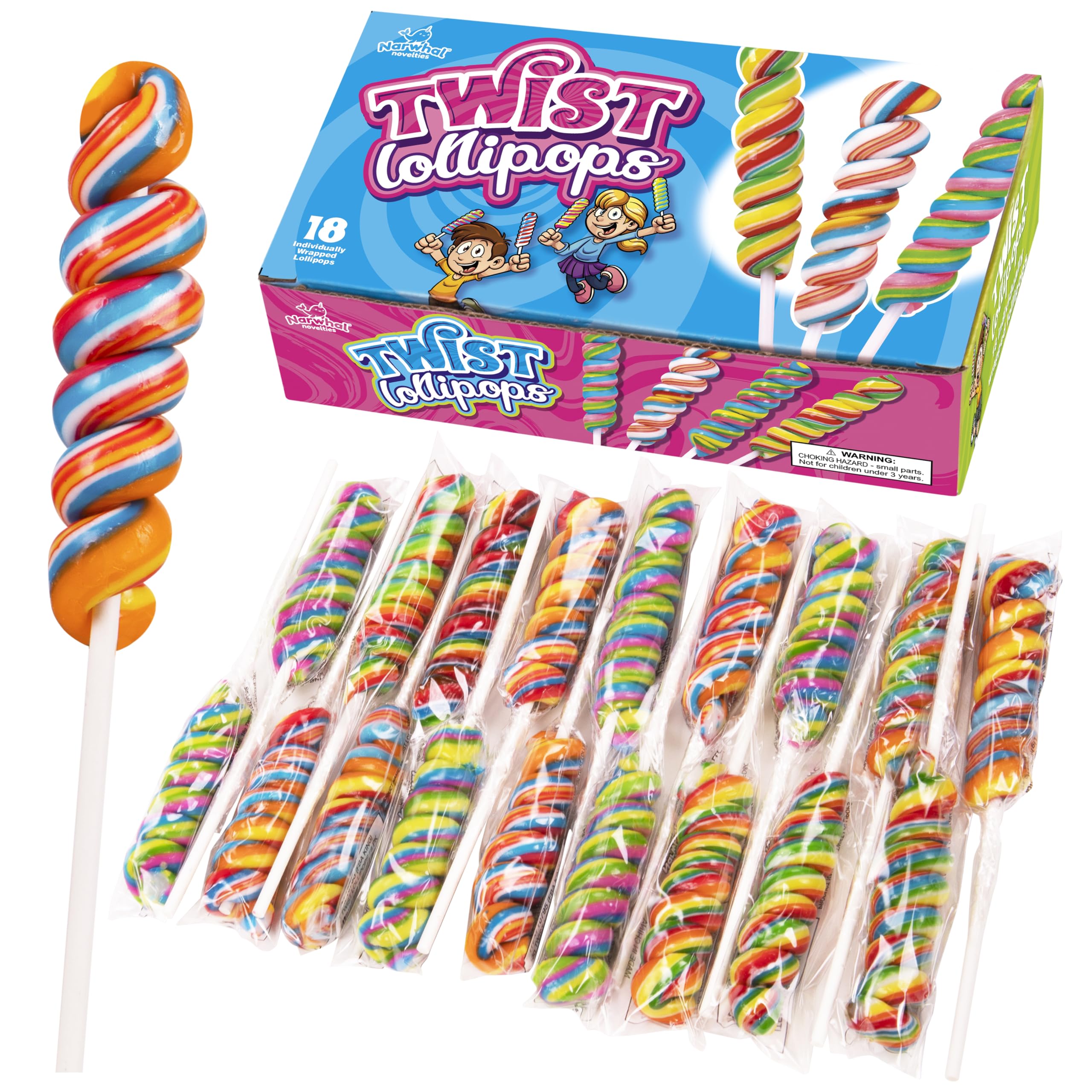 12Pack Twist Lollipops Bulk Halloween Candy Individually Wrapped I