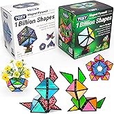 TOSY Magnet Pyramid - 1 Fidget Cube Transforms into 1 Billion Shapes, 243 Rare Earth Magnets, Glowing, Holographic Design, Spinner Accessory, Gift for Christmas Birthday (Set of 1 Stone 1 Glow)