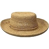 Scala Women's Crocheted Raffia Hat with Drawstring