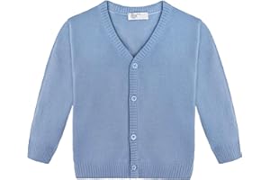 Lilax Boys V-Neck Cardigan, Toddler & Youth Button Closure Cardigan Sweater