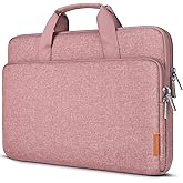 DOMISO 17 inch Laptop Sleeve Protective Case Cover Compatible with 17-17.3 inch HP Dell ASUS Lenovo Chromebook,Waterproof Computer Cases Bag with Handle,Pink