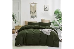 Cottonight Army Green Comforter Set Queen Dark Green Bedding Comforter Set Full Plain Blackish Green Blanket Quilts Modern Soft Breathable Army Green Comforter Set for Women Men Queen Bed