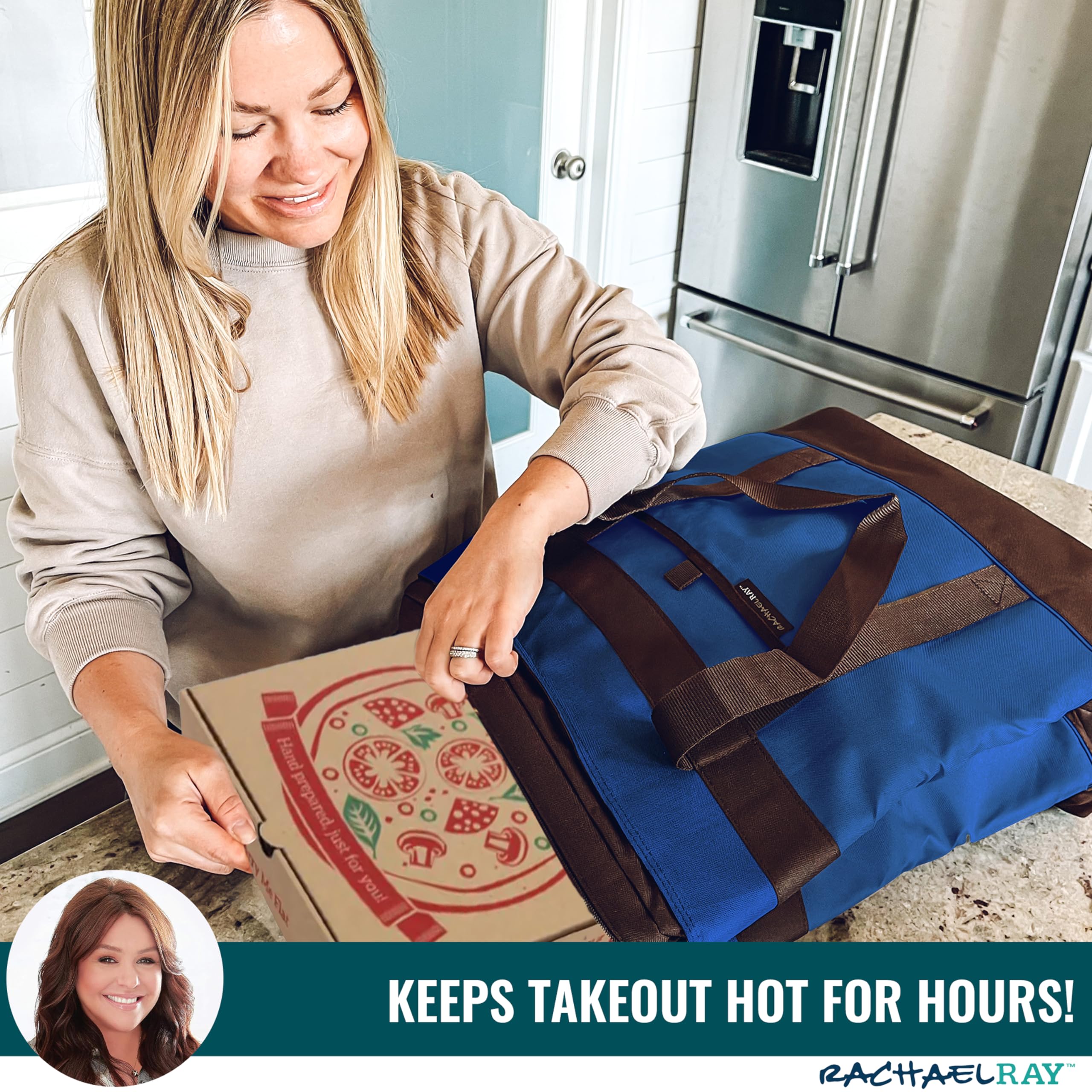 Rachael Ray Jumbo Chillout Thermal Tote, Insulated Soft Sided Cooler Bag