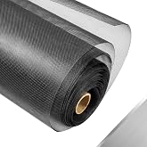 FCSOTSPS 304 Stainless Steel Mesh Window Screen Roll,35IN x 10FT | Black Metal Window Screen Mesh Replacement for Door,Patio,Pet,Vent,Filter,Porch,Cage and DIY Projects (22 Mesh)